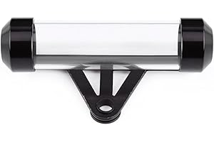 VOBOR Motorcycle Tax Disc Holder, Universal Waterproof Motorcycle Motorbike Tube, Universal Motorbike Secure Tax Disc Tube Cylindrical Holder Frame Waterproof for Motorcycles (Black)