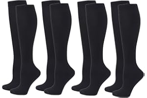 Zingso Compression Socks for Women Men, 2/3/4/6 Pairs 20-25mmHg Knee High Socks Compression Stockings for Sport, Athletic, Edema, Diabetic, Varicose Veins, Travel, Pregnancy, Nursing