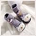 Bebedou grey panda cartoon socks 6 to 12 months Baby Toddlers Kids Comfy Indoor Slippers Shoes Socks Moccasins NON SKID Indoor Shoes Socks Durable Multifunctional slip baby booties breathable toddler elastic, warm and thick socks with soft leather sole 12 cm