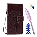 Produktbild ANNN® HUAWEI HONOR 5C PU Leder Flip Cover Leder Hülle Kunstleder Folio Schutzhülle Wallet Tasche Etui (Schmetterling Baum) mit Stand funktion Kredit Karten fächer mit Blatt Magnet Muster---A06