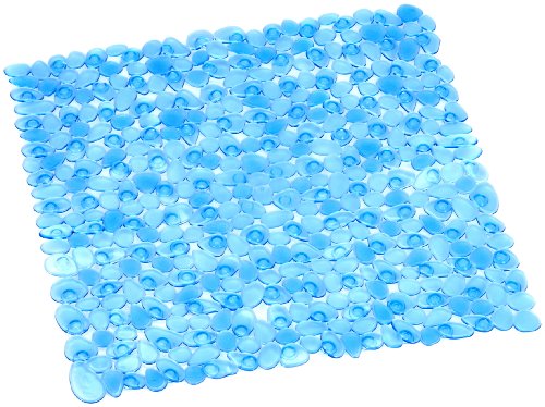 Spirella 1007073 Duscheinlage RIVERSTONE CLEAR-BLUE 54X54 CM (Kleinere Farbabweichungen moeglich)