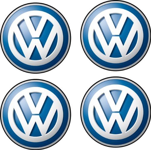 Volkswagen Logo Bumper Stickers Diameter 5 x 5 cm Pack of 4