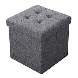 1PC Di Lino Sacchetto Di Stoccaggio Di Velluto Ottoman Sedia Sgabello Imbotto Poggiapiedi Rotonda Pouf Sedia Multifunzione Con Coperchio Rimovibile Per La Casa - Foto 6