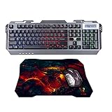 pack woxter stinger fx 80 teclado + raton + auricular + alfombrilla 【Compatible con sistemas PC - PS4】 / 【Compatible con juegos como Fortnite o PUBG】 / Powered by Woxter