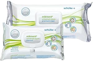 MIKROZID Schülke Disinfectant Wipes Microcid Universal Wipes Premium Maxi Surface Disinfectant 25 x 25 cm Pack of 80