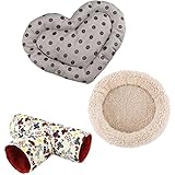 Sharplace Meerschweinchen Hamster runde und Herz Matte Kleintier Bett warmes Haus und Tunnel für Hamster Eichhörnchen - # 3