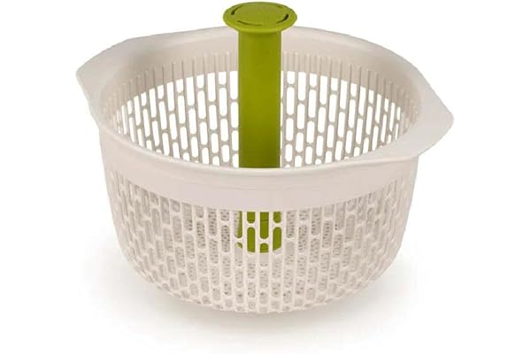 Joseph Joseph Spindola- 2 i 1 i diskbänken Salad Spinner och Colander, sallads-, ört- och grönsaksspinnare
