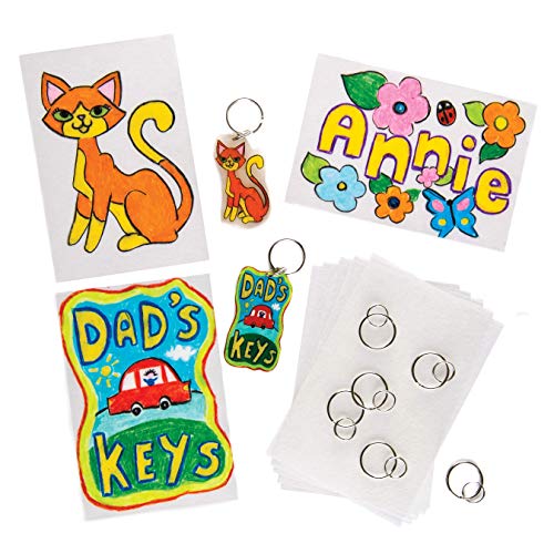 Preisvergleich Produktbild Baker Ross Schlüsselanhänger aus Schrumpfplastik (6 Stück)