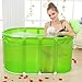 Produktbild TIDLT Badewanne PVC-Material Doppelt Faltende Badewanne Sauna Ein Bad Nehmen Dual-Use Babyschwimmbecken Kinder Baden Fass Grün (Farbe : Grün)