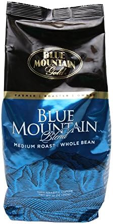 100% Blue Mountain Gold Blue Mountain Blend Medium Roast Whole Bean Coffee 10 oz 283 g