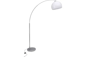 ‎BRILLIANT Brilliant Lampe Vessa Bogenstandleuchte 1, 7m chrom/weiß
