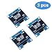 Produktbild PEMENOL 3 STK. 128 x 64 OLED Display Modul 0,96 Zoll Anzeigemodul I2C IIC Seriell SSD1306 für Arduino, Raspberry Pi und Mikrocontroller - Weiß Licht