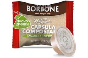 Caffè Borbone Don Carlo Compostable Capsules, Red Coffee Blend - 100 Capsules - Compatible with Lavazza®* A Modo Mio®* coffee machines for domestic use