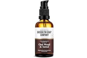 ‎BROOKLYN SOAP COMPANY Brooklyn Soap Company Bartöl 50 ml Oud Wood & Santal - Pflegendes Bart Öl für Herren - Für die tägliche Bartpflege - Beard Oil in Reisegröße, ideal als Geschenk für Männer
