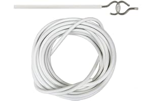 ORYX Gusanillo Espiral Visillo Forrado Kit de 5 Metros gusanillo y 8 Hembrillas