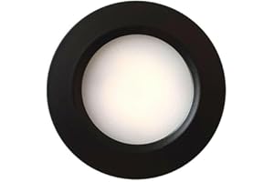 MARVIX Black LED Spot Lights 12V 24V Dimmable Recessed Downlights For Motorhome, Caravan, Campervan and Boat Lighting (Warm White, 3000K) - Pack of 1