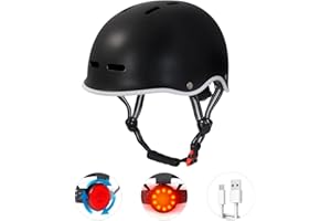 ‎SELFLOVE Fahrradhelm mit LED Licht CE-Zertifikate Radhelm Skaterhelm Herren und Damen Erwachsene E-Scooter Roller BMX Helm für Männer & Frauen Trekking City Rennradhelme