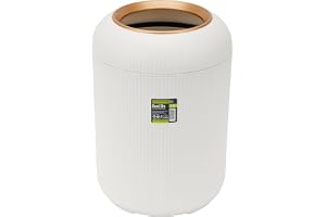 Royalford Plastic Round Dust Bins Indoor Garbage Waste for Office, Bedrooms,Home,Bathroom, White 9.5L RF12251