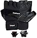 Produktbild Emrah Gewichtheber-Handschuhe aus Leder; Fitness, Workout, Crossfit, Bodybuilding, Powerlifting; atmungsaktiv, handgelenkstützend; Für Training und Übungen, schwarz, M