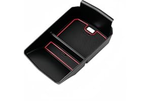 MEDZUK 【3 Farben】 Kompatibel mit Renault Austral E-Tech Hybrid 2022-2023 2024 Mittelkonsole Tray Armlehnen Organizer Aufbewahrungsbox Zubehör (Rot)