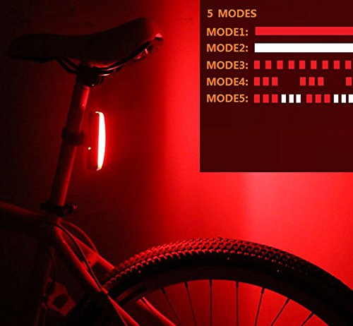 Tegollus Fahrrad Rücklicht Led USB Wiederaufladbar Fahrradlicht 240° sichtbar 16 Rote COB LED Bis zu 10h 4 Modi Memory-Funktion Wasserdicht Geeignet für Helm und Fahrrad, etc - 3