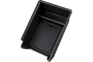 MEDZUK Compatible with Dacia Bigster 2025-2026 Car Center Console Storage Box Centre Armrest Glove Box Organiser Tray Accessories (Black, Type A)