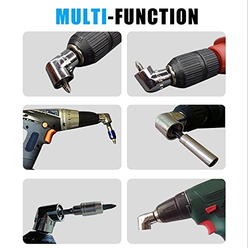 migimi 105 ° Winkel Verlängerung 1/10,2 cm 6-mm-Bohrer Schraubendreher Sockel Halter Adapter - 5
