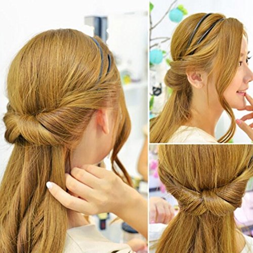 JUSTFOX – Frisurenhilfe Haarreif mit Haarband in Braun - 3