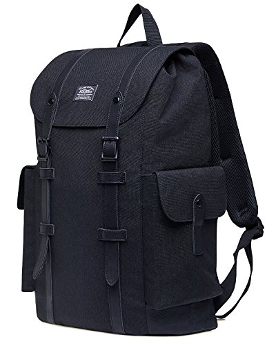 Rucksack Damen Herren Vintage KAUKKO Reiserucksack Studenten Rucksack Laptop Rucksack f  r 14  Notebook L  ssiger Daypacks Schultaschen of 2 Side Pock