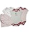 The Essential One - 3 Pack Baby Unisex Star Bodysuits Vests - Red - 12-18 Months - ESS143
