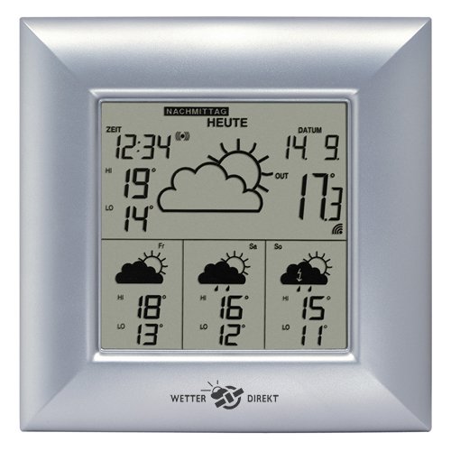 Technoline, WetterDirekt Wetterstation WD 4000 mit Innen-/ Außentemperaturanzeige, Wettervorhersage für 4 Tage und Wetterdaten für über 50 Regionen - 2