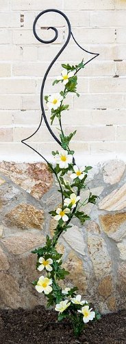 DanDiBo Rankhilfe Riva Rankgitter aus Metall H-148 cm B-30 cm Kletterhilfe Bodenstecker - 3