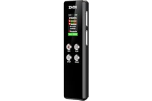64GB Digital Voice Recorder, ZAQE Voice Activated Recorder with Playback, Voice Recorder with Noise Reduction, Audio Recording Device for Interviews/Classes/Meeting