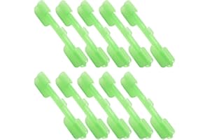 LIUMMRCY Rod Tip Light Holder Night Fishing Clip on Fluorescent Sticks Connectors L 10PCS-Fishing Light Stick Clip Portable Plastic Fluorescent Lightstick Clip Holder Pole Fishing Accessories