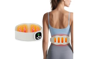 WUGEIN Christmas Gifts ABS Muscle Stimulator,Microcurrent Pulse Massage Waist Belt, 3 Heating Massaging Modes with Heating & Vibration Massage for Instant Back Pain Relief, Lower Back Belt Rechargeable