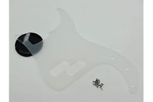 Dopro Precision Bass Pickguard 13 Holes Clear PB P Bass Scratch Plate for USA/Mexican FD Precision Bass Clear