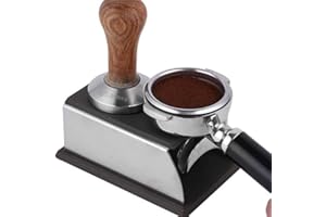 AYNEFY Tamper Station Antidérapant, Support de Tapis de Tassement de Café, Support de Tassement Expresso Tamping Support Solide pour Porte-filtres, Accessoires de pour Débutants (Noir)
