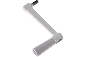 IdeaGenesis - Manivela para Torno Persiana - Repuesto de manivela Ventana - Manilla persiana - Manija Elevadora tendedero de Techo (Blanco, Manivela 14 Cm)