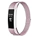 Produktbild Fitbit Alta HR und Alta Armband, Coukou Milanese Edelstahlband Sport Uhrenarmband Ersatzarmband für Fitbit Alta HR und Alta - Roségold