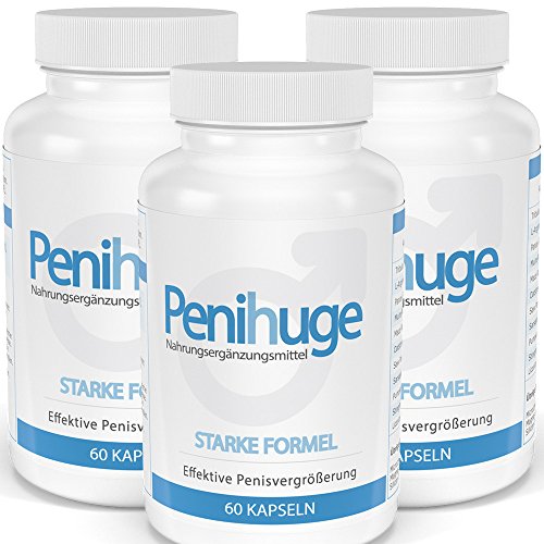 Preisvergleich Produktbild FRÜHLINGSANGEBOT! nur bis 31.03! PENIHUGE - Potenzmittel - Penisvergrösserung - Penisverlängerung - für ein erfülltes Sexualleben - längere und härtere Erektion - Penis xtrasize (180 Kapseln)