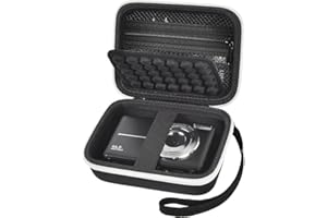 Grapsa Digitaler Kameratasche für CAMKORY/für Kodak Pixpro/für VAHOIALD/für Sony DSCW800 830 / für Canon PowerShot 180 190. Aufbewahrungshalter für Vlogging-Kameras und Zubehör (nur Hülle) Schwarz