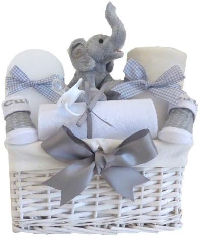 My First Teddy Elephant Unisex Hamper Baby Basket Baby Shower Gift Boy Girl / FAST DISPATCH