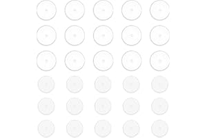 MAKOTO NOBU 50 Piezas Discos Silicona Perforados(Incluye 25 piezas de 7 mm, 25 piezas de 9 mm), Almohadillas de Disco Transparente de Plástico para un Ajuste Seguro, Perfecto para Uso Diario y Pieles Sensibles