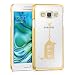 Produktbild kwmobile Hülle für Samsung Galaxy A3 (2015) - Crystal Case Handy Schutzhülle Kunststoff - Backcover Cover klar Vogelkäfig Design Gold Transparent