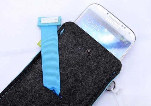 Filztasche / Schutzhülle mit Gurt Kindle Paperwhite blau - 4