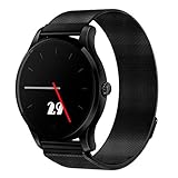 Meisijia IP54 wasserdicht Bluetooth 4.0 Armband Edelstahl Herzfrequenzmesser Intelligente Blutdruckanzeige