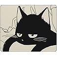 ChicAbode Funny Cat Mouse Pad, Square Cute Mouse Pads for Wireless Mouse, Small Office Computer Mousepad, with Non Slip Rubber Base Mouse Mat, Funny Designed Pattern, for Desk Laptop, 7.9×9.5 In