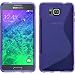 Produktbild PhoneNatic Case für Samsung Galaxy Alpha Hülle Silikon lila S-Style Cover Galaxy Alpha Tasche + 2 Schutzfolien