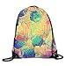Produktbild HLKPE Banana Leaf Rainbow Drawstring Backpack Bag Beam Mouth Gym Sack Shoulder Bags for Men & Women