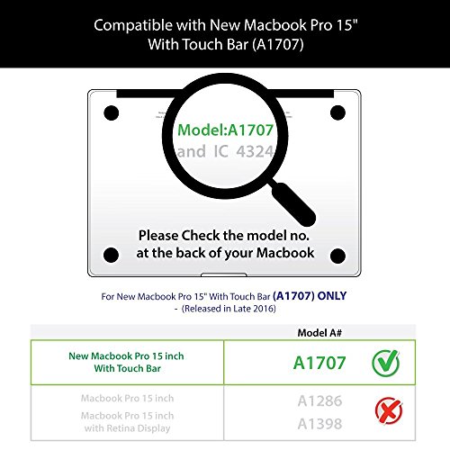 MacBook Pro 15 Hülle, L2W Macbook Pro 15.4″ Plastik Hartschale Schutzhülle case Holz Textur Muster für 15 Zoll MacBook Pro Retina mit Multi-Touch Bar Display Modell A1707 (USB-C) (2016 Okt. Release)[Retro Holzkorn-6] - 3